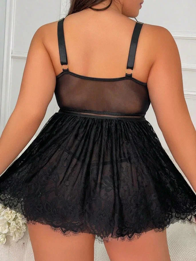 Büyük Beden Dantel Babydoll