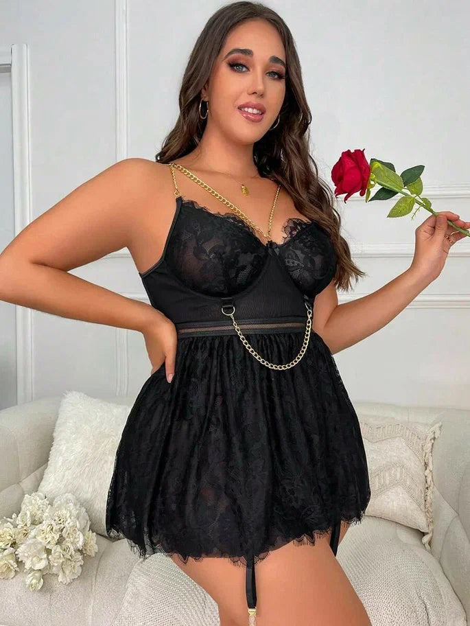 Büyük Beden Dantel Babydoll