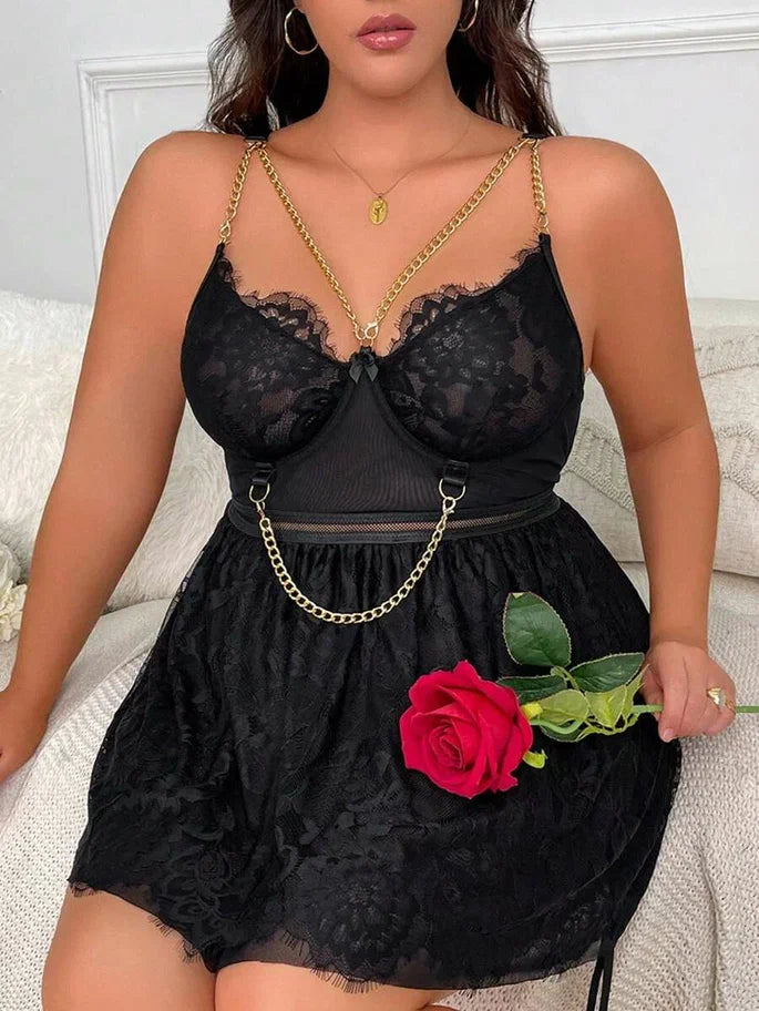 Büyük Beden Dantel Babydoll